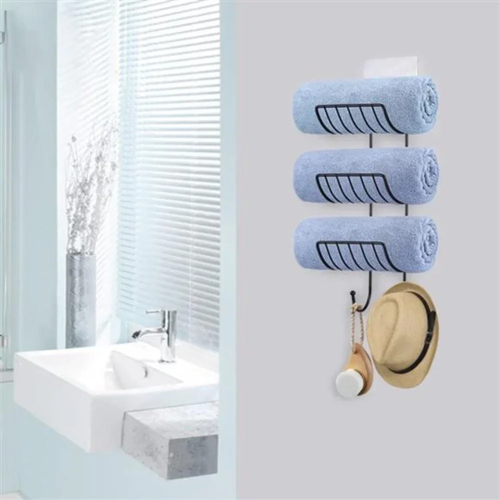 2 Pack Towel Racks for Bathroom Wall Mounted, Bath Wall Towel Rack